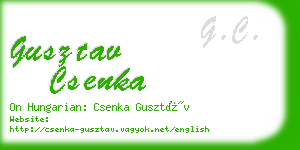 gusztav csenka business card